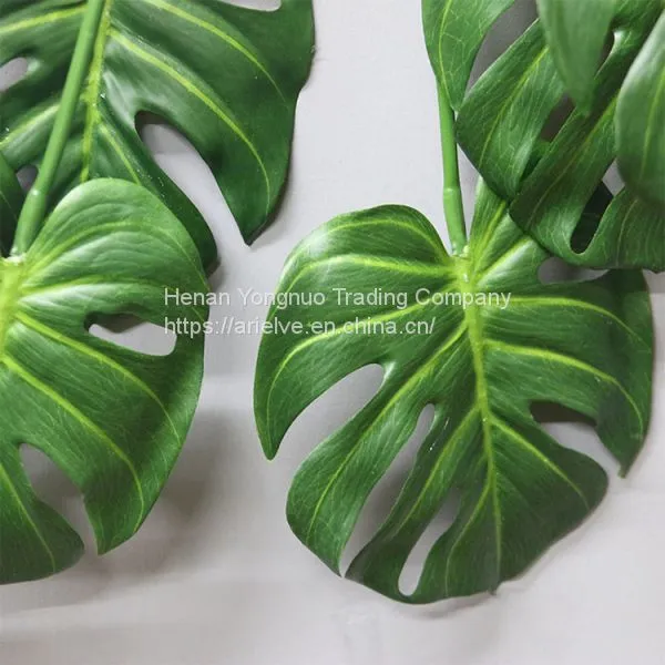 High Grade Green Plant 7 Branches Real Touch Turtle Leaf Artificial Plants photo-5
