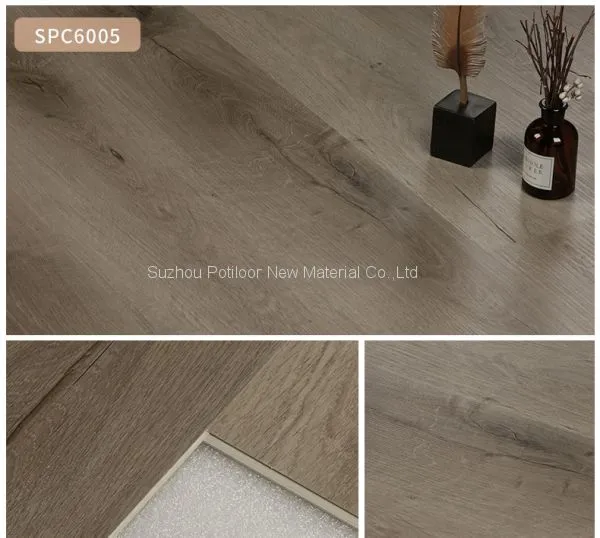 SPC Floor PVC Flooring Sheet Tiles Slotted Click Lock 6″*36″size