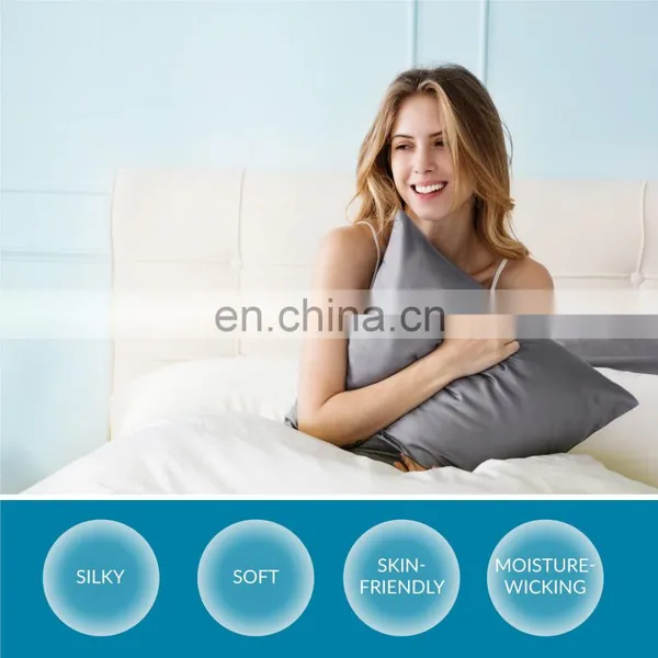 Natural Hypoallergenic Breathability Cozy Summer Bamboo Fiber Durable Pillowcases photo-4