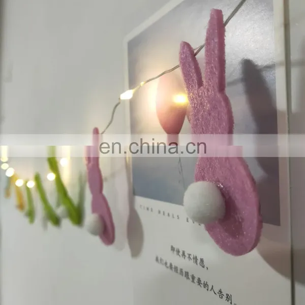 LED New Design Felt Rabbit Pendant Srting Light High Quality Factory Supply For Home Decration Easter Holiday Lighting photo-3