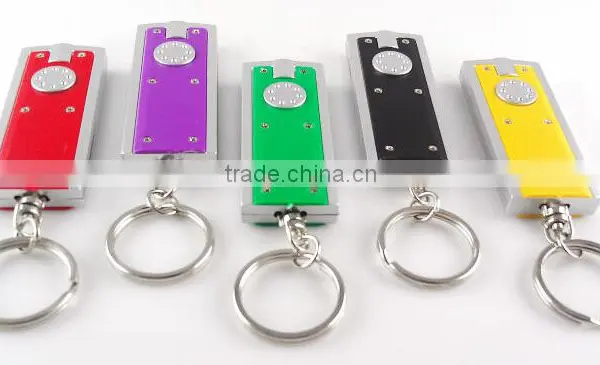 Promotional Logo Printed Rectangle LED Flashlight Keychain Quality Choice photo-2