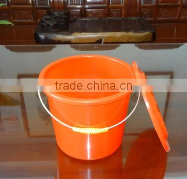 6L Round Plastic Bucket With Lid, Steel Handle, Plastic Barrel and Pail photo-2