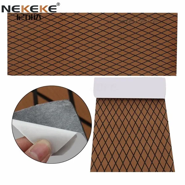 EKEKE 6mm Light Brown Boat Flooring EVA Foam Composite Decking China Synthetic Teak Decking Flooring Outdoor photo-4