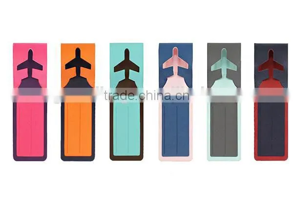 Patched Genuine Cow Leather Funny Luggage Tags Airplane Baggage Tag Travel Accessories photo-4