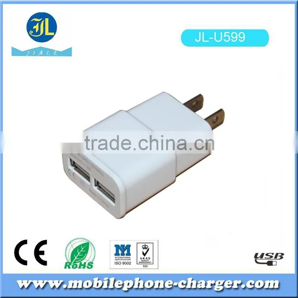New Products Consumer Electronics Dual Usb Travel Charger 5V 2A Mobile Accessory photo-2