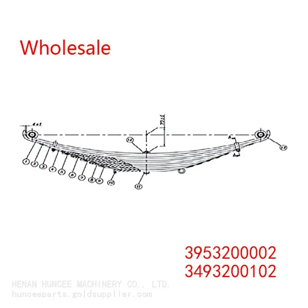 3953200002, 3493200102 Front Wheel Spring Arm Leaf Spring Wholesale for MERCEDES BENZ photo-3