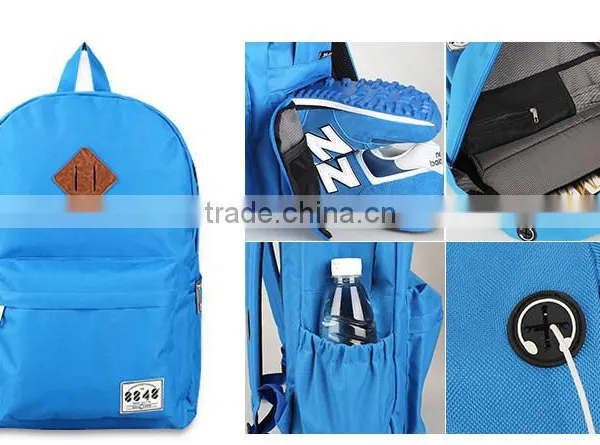 Canvas Sport Backpack 2016 Spring Fashion School Backpack photo-6