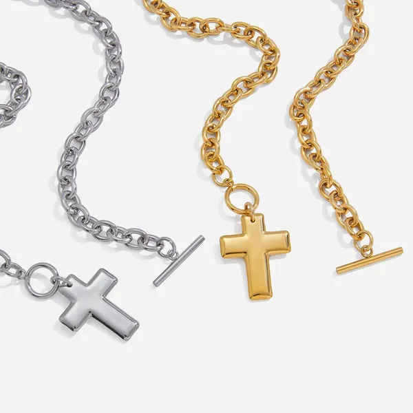 Exquisite Minimalist Stainless Steel Gold Necklace - Waterproof Fashion Jewelry photo-5