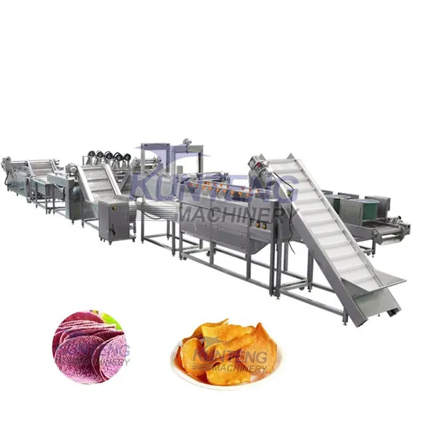 Snack Frying Equipment Commercial Potato Cleaning Slicing Frying and Packaging Machinery