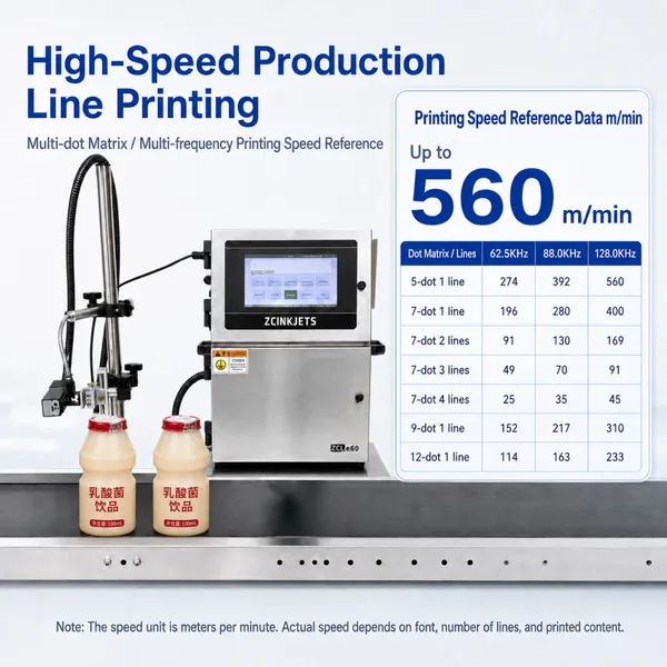 Probiotic Drink Bottle Small Character CIJ Inkjet Printer for Dairy Beverage Packaging and Filling Line Coding photo-2
