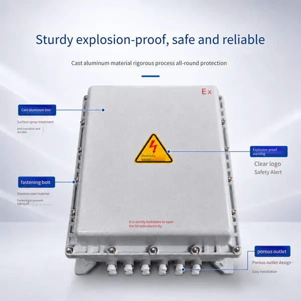Cast Aluminum Explosion-proof Junction Box, Outdoor Industrial Explosion-proof Box, Empty Box With Multiple Outlet Holes, Support Customized Opening