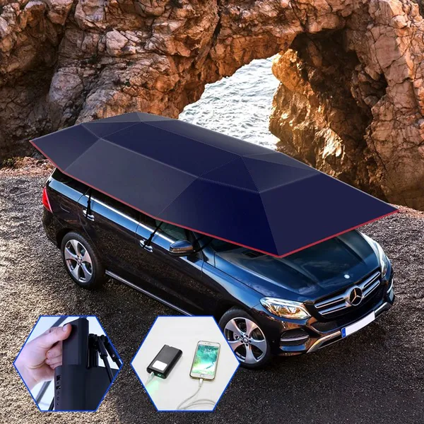 Yeeyoung Innovation 5x2.3M Portable Car Sunshade Umbrella Fully Automatic Mobile Car Canopy Smart Remote Control Folding Car Tent