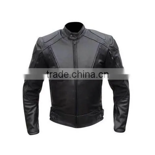 Motorbike Black Leather Jackets Motorbike Racing Biker Wear photo-3