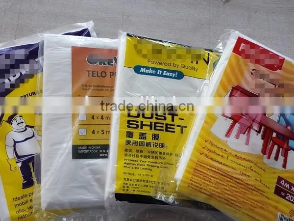 Plastic Drop Sheet Drop Cloth Painter Dust Sheet photo-3