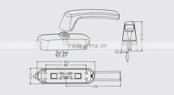 Aluminium Window Handle Lock photo-2