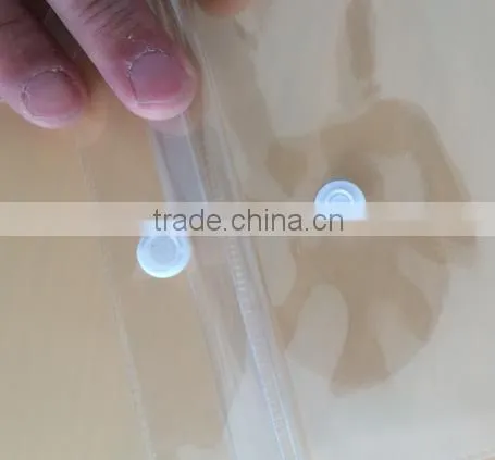 Top Grade Clear PVC Plastic Hanger Hook Bag With Snap Button photo-3