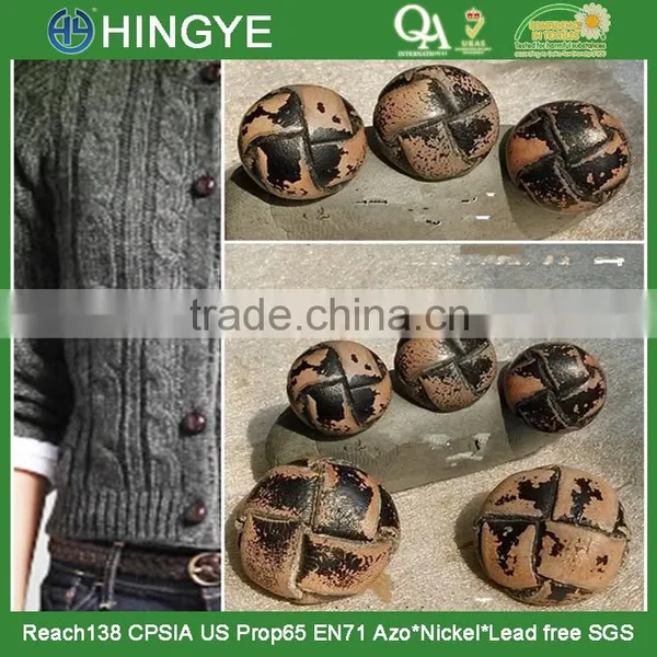 Old Age Finishing Leather Button
