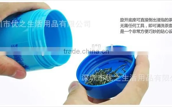 High Grade Plastic Bottle Water OEM 550ml Travel Plastic Tea Infuser photo-2