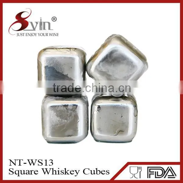 Amazon Hot Steel Whiskey Cubes Stainless Steel Reusable Ice Cube photo-2