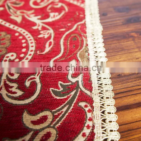 Home Fashions Red Christmas Table Runner, Felt Table Runner, Christmas Table Runner With Snowflakes photo-4