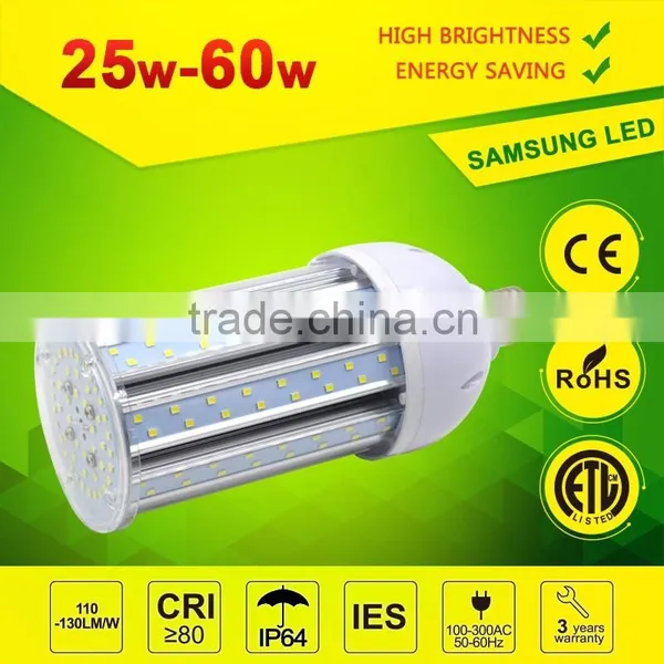 CE ROHS ETL High Lumens 130Lm/W 3 Years Warranty IP64 Waterproof 40W Dimmable Led Corn Light photo-3