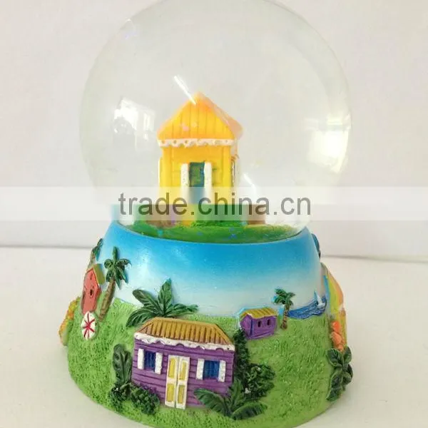 Resin Snow Globe With Beach House Designs photo-3