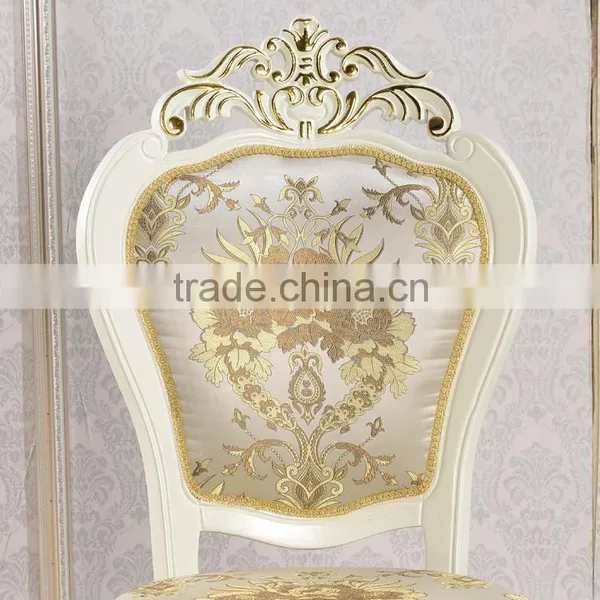 Upholstered Home Furniture Fabric Beauty Wooden Gold Chair photo-2