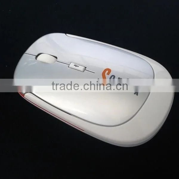 2.4Ghz Gift Wireless Slim Mouse With Transparent Crystal Plastic Box Packing photo-6