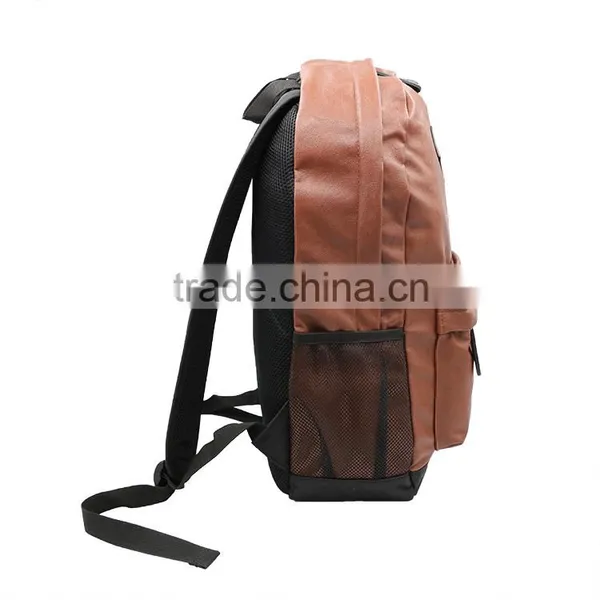 High Quality PU Leather Backpack Bags OEM Brand Laptop Backpack photo-3