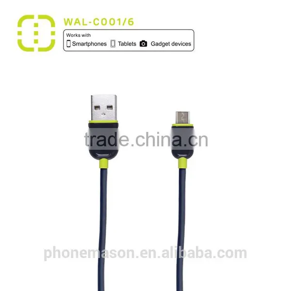 Walnut 1.2m Length Black Micro USB Cable for Universal Phone photo-2