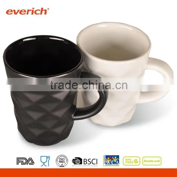 Everich 300ml Porcelain Cups & Ceramic Coffee Mug With Diamond Surface photo-6