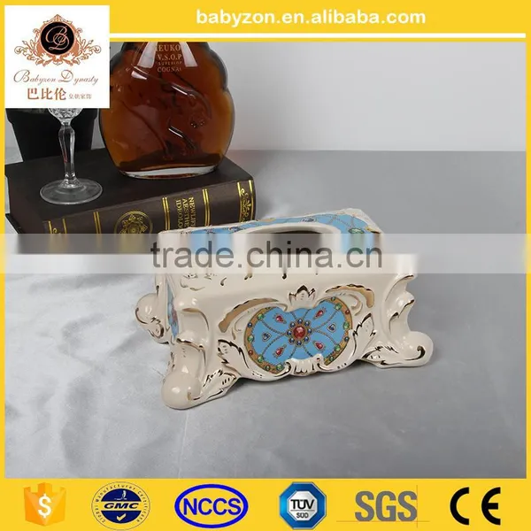 Babyzon Porcelain Tissue Box With Cover/Home Decorative Art photo-2