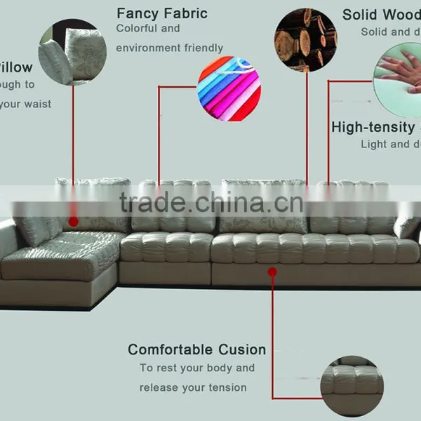 Wholesale New Modern Linen L Shaped Leisure Style Sofa Set for Living Room photo-3