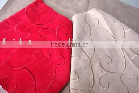 Suede Bonded Embroidery With Fur for Sofa