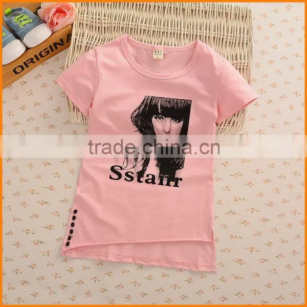 Korean Girls Wear T-shirt New Summer Fashion All-match Korean Children's WeChat Agent photo-3