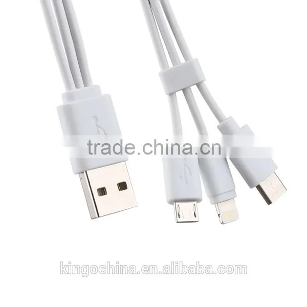 Wholesale Usb Data Charging 3 in 1 Cable Data Transfer for Iphone and Mirco Phone photo-2
