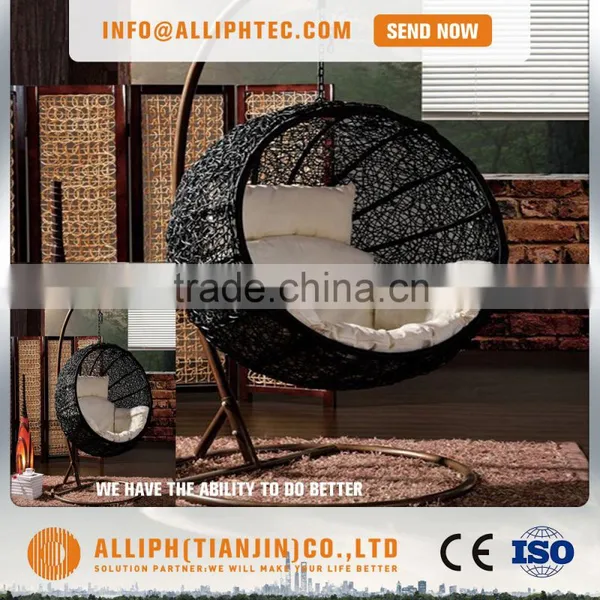Garden Hanging Swing Rattan Basket Chair PE Rattan Hanging Basket Chair photo-2