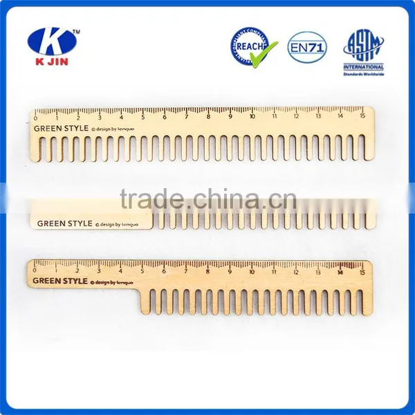 High Quality Wooden Shaped Straight Ruler Drawing Stencil Ruler for Kids photo-2