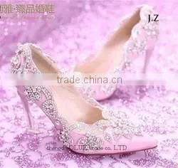 OW22 Fashion Vogue Wedding Shoes Beautiful High-heeled Diamond Shoes