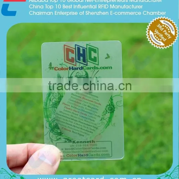 PVC Transparent Business Card Material photo-2