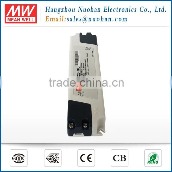Meanwell 25W 700mA LED Power Supply/isolated Led Tube Driver/25w Led Driver photo-2