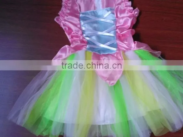Carnival Party Pretty Princess Flower Girl Dance Dress Butterfly Wings Costume photo-3