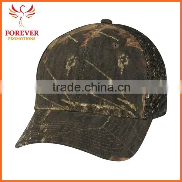 Cheap Camouflage Oak Tree Mesh Back Baseball Visor Cap photo-2