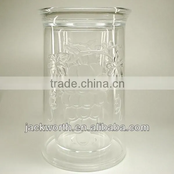 Acrylic Embossed Grape Iceless Wine Cooler