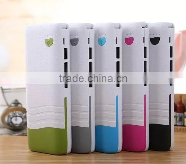 Portable Power Bank for Smartphones 12000mAh FashionableTriple USB Out With Table Lamp photo-3