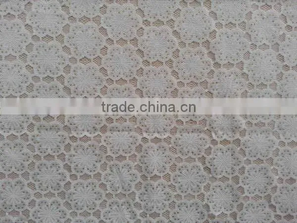 New Arrival YH003# Lace Fabric / High Quality Burning Flower Lace Fabric / New Design Garment Cloth Lace Fabric photo-3