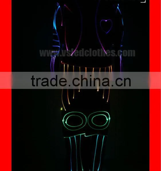 LED Fiber Clothing, Programmable Flashing LED Clothing photo-3