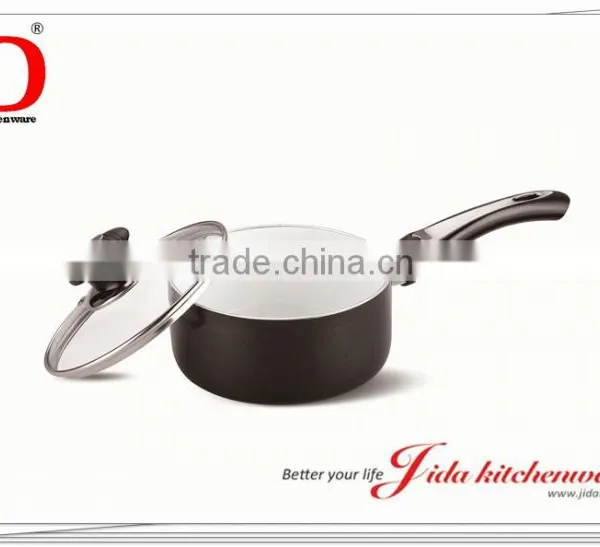 CERAMIC COATING SAUCE PAN WITH TEMPERED GLASS LID