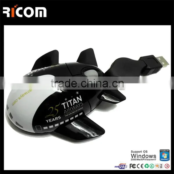 Factory USB Optical Airplane Shape Cute Mouse For Promotional Gift photo-2