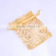 Screen Printing Organza Jewelry Pouch Bag,Printed Logo Organza Bags Quality Choice